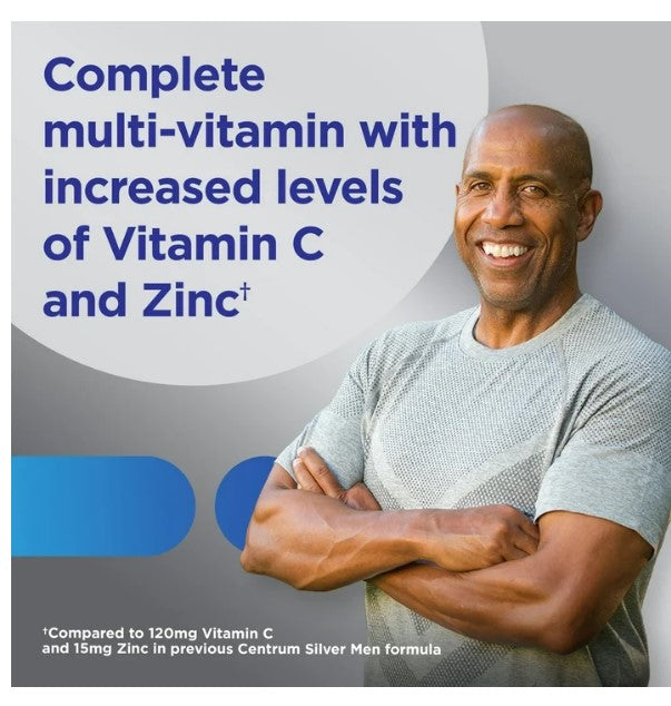 Centrum Silver Mens 50 Plus Multivitamin With Vitamin B & D3, 65 Count