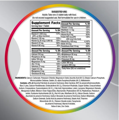 Centrum Silver Mens 50 Plus Multivitamin With Vitamin B & D3, 65 Count